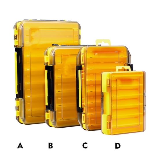 Durable Double Sided Fishing Lure Bait Hook Tackle Waterproof Storage Box Case