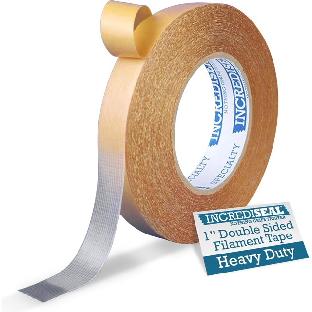 Durable Double Sided Tape for Walls 1" BiDirectional Fiberglass