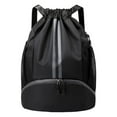 thumbnail image 1 of Durable Drawstring Sports Backpack for Gym Tennis Basketball Lightweight Storage with Shoe Compartment, 1 of 6