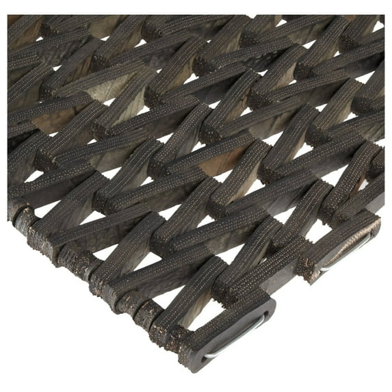 Durable Durite Recycled Tire- Outdoor Entrance Mat, Herringbone Weave, 17" x 25", Black