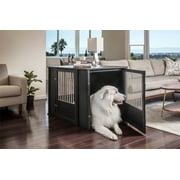 New Age Pet  ECOFLEX  Flexi Door X Large Dog Crate in Black with Brushed Stainless Bars