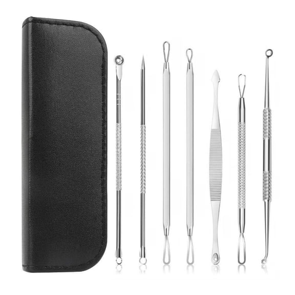Durable Ear Care Solution, Professional Acne Remover Set, Stainless Steel Tools With Portable Design For On-The-Go Hygiene, Skid Resistance Ensures Safe Handling
