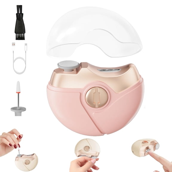 Durable Electric Toe Nail Clipper for Seniors – 2026 New 3-in-1 Electric Automatic Nail Trimmer & Polisher with LED Light, USB Rechargeable, Nail Scraps Storage(Beige)