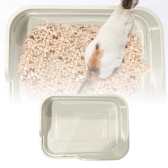 Durable Extra Large Pp Cat Litter Box High Scatter Resistance Semi Enclosed for Indoor Cat Dog Effortless Cleaning Multi Pet Home