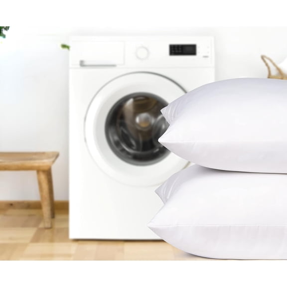 Durable Feather Down Pillow Inserts 24 x 24 Two Pack White Throw Pillows