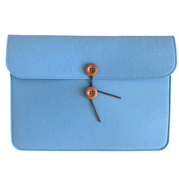Durable File Folder, Felt Document Bag - File Organizer with Button Closure, Two-Color Office File Holder for Travel, Meeting, Home Office, Felt Tablet Sleeve & Business Organizer 13.4"x9.4"
