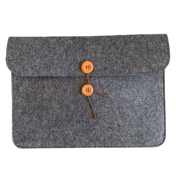 Durable File Folder, Felt Document Bag - File Organizer with Button Closure, Two-Color Office File Holder for Travel, Meeting, Home Office, Felt Tablet Sleeve & Business Organizer 13.4"x9.4"