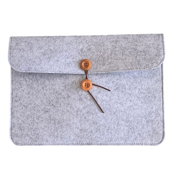 Durable File Folder, Felt Document Bag - File Organizer with Button Closure, Two-Color Office File Holder for Travel, Meeting, Home Office, Felt Tablet Sleeve & Business Organizer 13.4"x9.4"