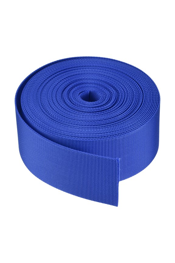 Durable Flat Nylon Webbing Strap for Backpack and Luggage Use, High Strength and Flexible Material Blue