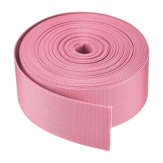 Durable Flat Nylon Webbing Strap for Backpack and Luggage Use, High Strength and Flexible Material Pink
