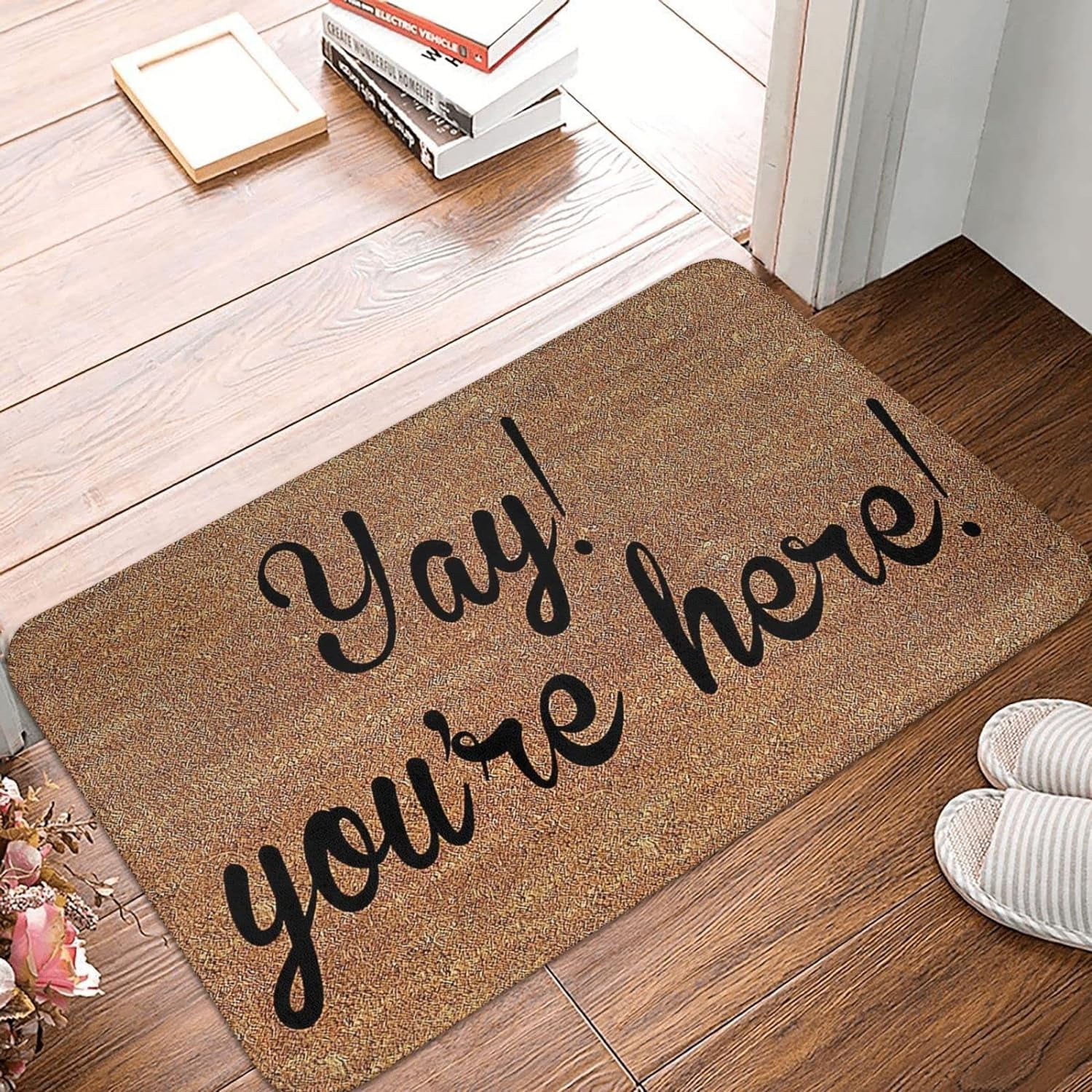 Durable Floor Rug Doormat Mat Door Mats Outdoor Yay You're Here