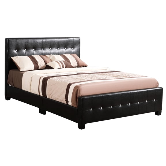 Durable Foam - Filled Full Bed / Black Color for Transitional Decor