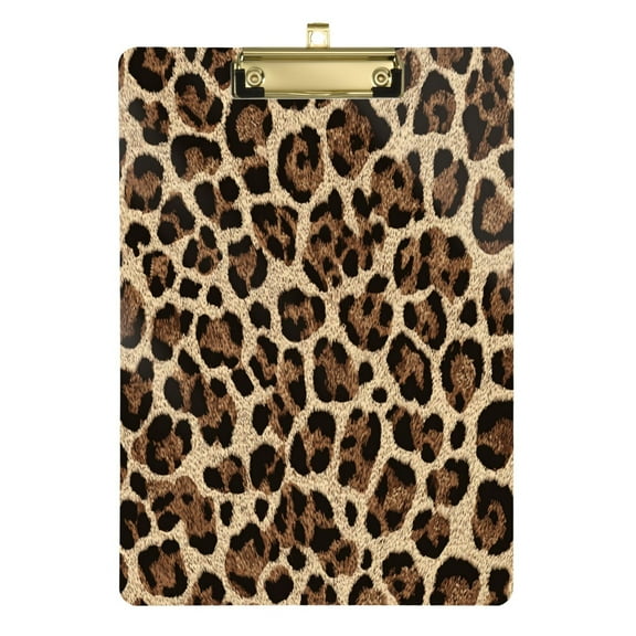 Durable Folder,12*9 in Suitable for Teachers Durable Portable Folder, Teaching Supplies, Suitable for Teachers and College Students' Learning Supplies Brown Leopard Print