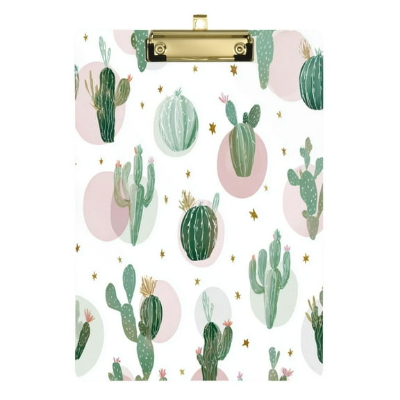Durable Folder,12*9 in Suitable for Teachers Durable Portable Folder, Teaching Supplies, Suitable for Teachers and College Students' Learning Supplies Green Cactus