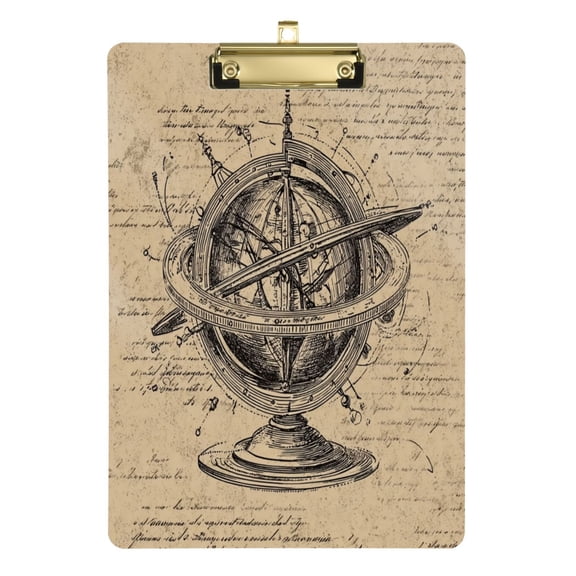 Durable Folder,12*9 in Suitable for Teachers Durable Portable Folder, Teaching Supplies, Suitable for Teachers and College Students' Learning Supplies Hand Drawn Celestial Globe