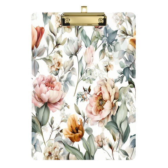 Durable Folder,12*9 in Suitable for Teachers Durable Portable Folder, Teaching Supplies, Suitable for Teachers and College Students' Learning Supplies Peonies and Tulips