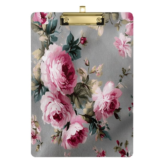 Durable Folder,12*9 in Suitable for Teachers Durable Portable Folder, Teaching Supplies, Suitable for Teachers and College Students' Learning Supplies Watercolor Rose