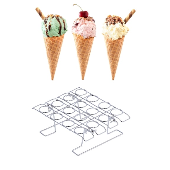 Durable Folding Baking Rack, 16 Capacity Cone/Cupcake Holder For Weddings  Events