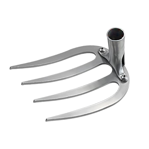 Durable Four-Tooth Steel Rake for Tilling and Weeding - Versatile Garden Tool for Enhanced Plant Growth