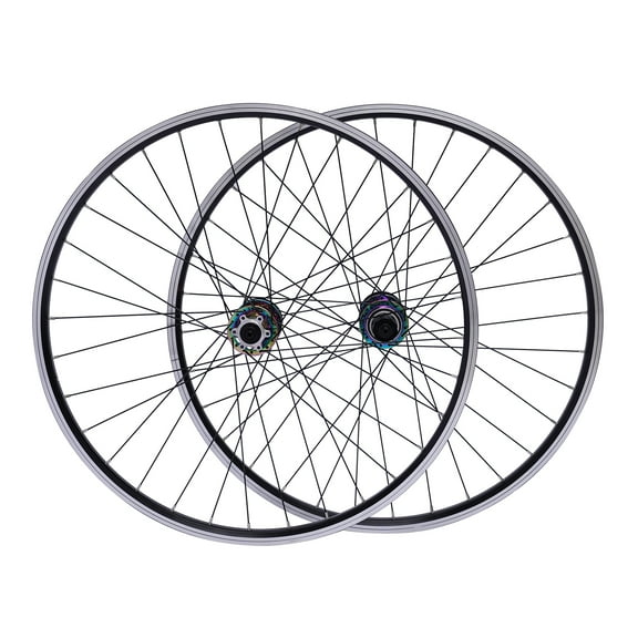 Durable Front and Rear Wheelset with Aluminum Alloy Hubs, 45 Steel Spokes, High Bearing Capacity, Detachable for Easy Maintenance and Installation