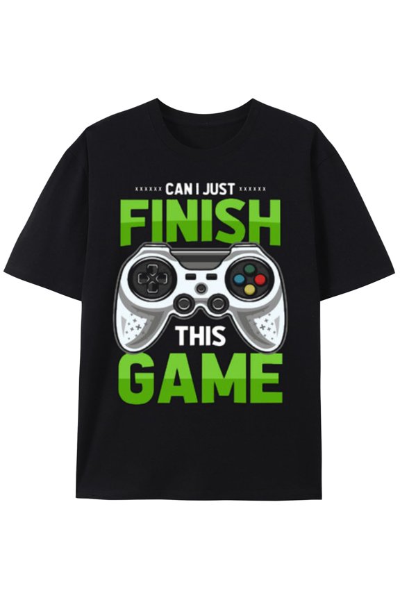 Durable Funny Gaming T-Shirt with Video Game Controller Graphic for Urban Style Enthusiasts