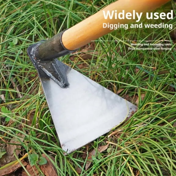 Durable Garden Hoe Household Outdoor Farming Tools Forging Weeding Hoe for Digging Soil Planting Vegetables Flowers