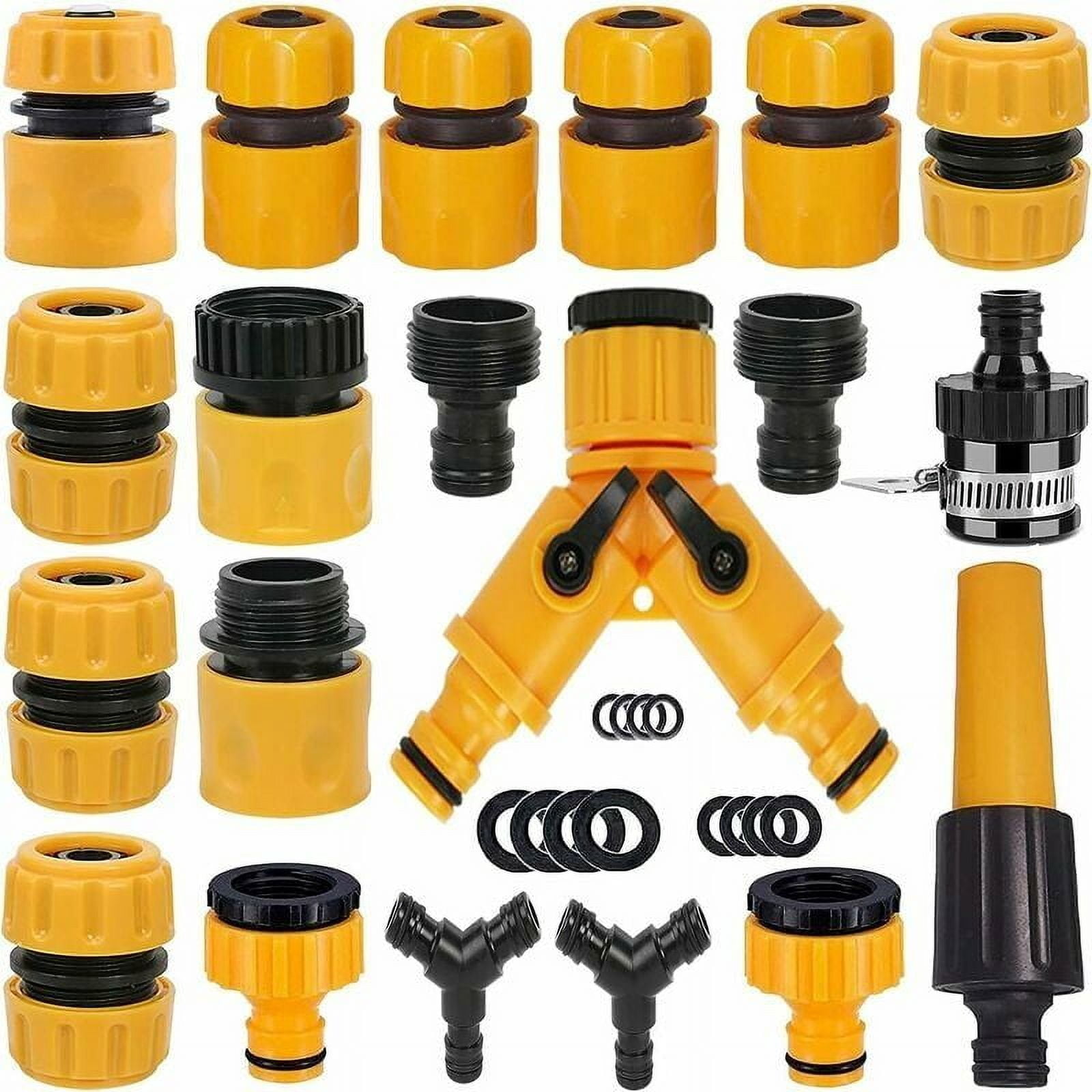 Durable Garden Hose Repair Kit, High-Strength Plastic Quick Connect Multipurpose Usage For Universal Compatibility, Easy Installation And Tight Sealing Support 1/2 Inch And 3/4