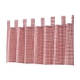 thumbnail image 1 of Durable Gingham Check Kitchen Window Valance, Rectangular Nylon Fabric Light Blocking Curtain for Kitchen Living Room Bedroom Dining Room, 39.37 X 17.72 Inches (Single Panel), 1 of 6