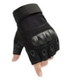 thumbnail image 1 of Durable Gloves for Motorcycle Cycling Riding Camping Outdoor Hiking - Half Finger Gloves (Black, Large), 1 of 5
