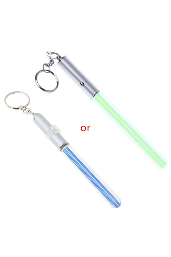 Durable Glow Pen Flash Torch Magic Wand Stick Lightsaber LED Light Keychain New