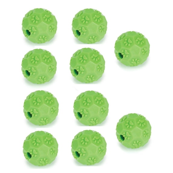 Durable Green Chuckle and Treat Ball For Dogs Relieves Boredom Packs Available (10 Balls)