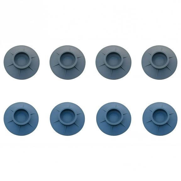 Durable Grey And Blue Washing Machine Pads Set Of Eight For Noise Reduction