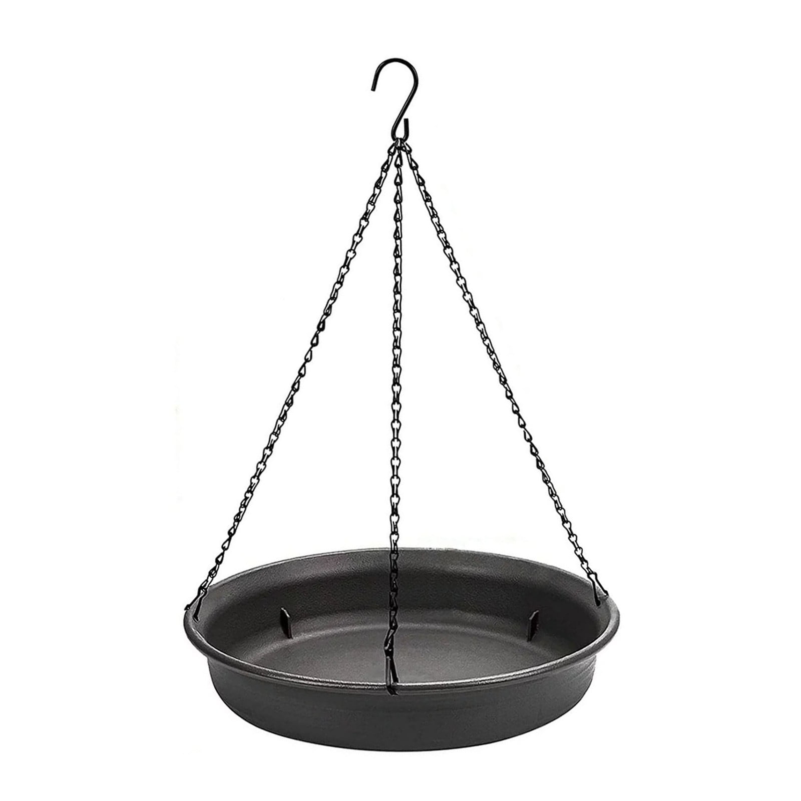 Durable Hanging Bird Feeder Tray with Chain, Weather-Resistant Metal ...