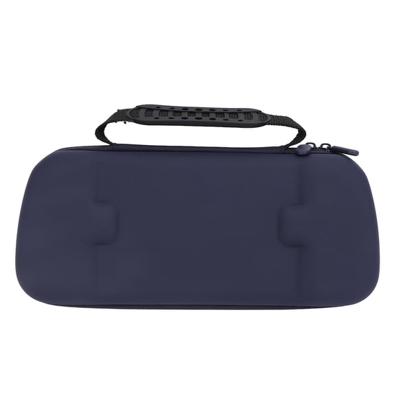 Durable Hard Shell Carrying Case for Handheld Gaming Consoles Travel Protective Storage Bag with Multiple Pockets TF Card Slots and Charger Compartment Shockproof Dark Blue