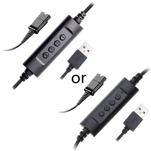 Durable Headset Quick Disconnect QD Cable to USB Plugs Adapter Plug-and-Play