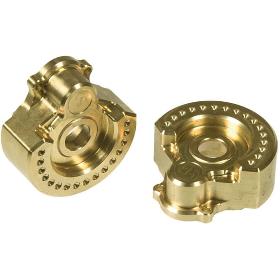 XUNJIAJIE 2x 95g Schwere Messing-Gegengewichte Für TRX4 1/10 RC-Crawler – Portalachsen, CNC-gefräst, Für Besseren Grip