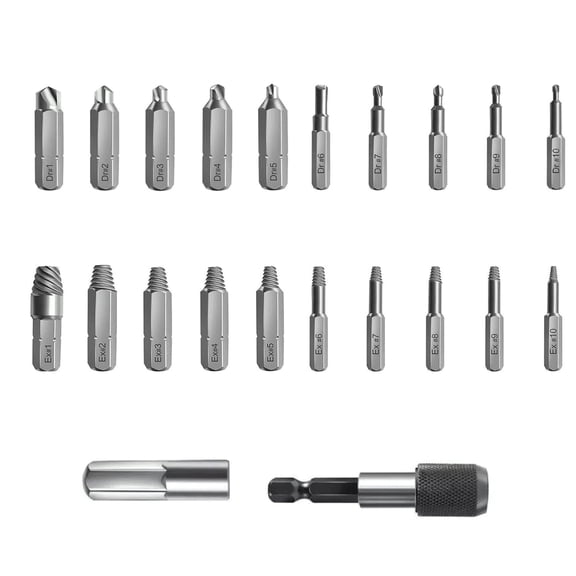 Durable High Speed Steel Extractor Bits for Rusty Bolts for DIY and Professional Use