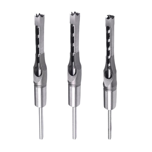 Durable Hole Drill Bit HSS Mortising Chisels Set Square Hole Drill Bit for Drill 3Pcs