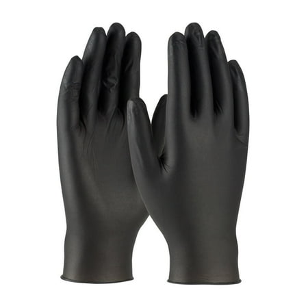 Durable Industrial Grade Nitrile Disposable Gloves, 5 Mil, X-Large, Black