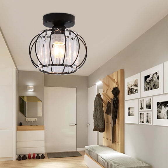 Durable Iron Light Fixture, E27 Socket, 20W Max, High Temperature Resistant, Soft and Even Light, 3-5 Irradiation Area, Black Finish