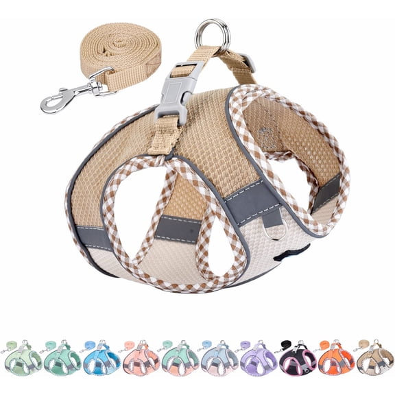 Durable Jacquard Dog Harness - Safety Reflective Vest for Small Pets, XS