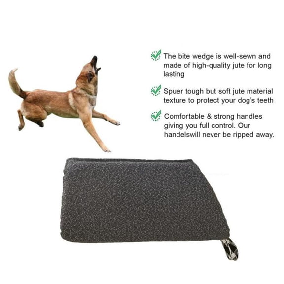 Durable Jute Pet Dog Bite Sleeve Training Tugging Arm Protection for Medium to Large Dogs German Supplies Agility Equipment Biting , black