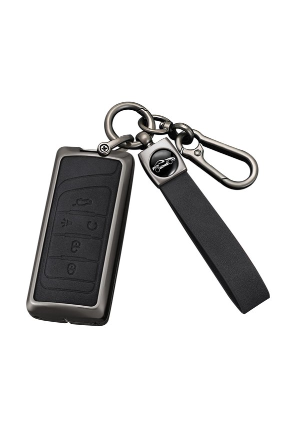 Durable Key Case Holder Protector for Trumpchi Models Compatible with GS5 GS7 GS8 GA6 GM6 GM8 Smart Key with Leather and Zinc Alloy Keychain