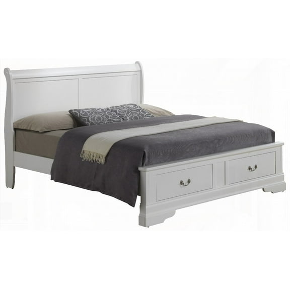 Durable King Storage Bed with Smart Options in White