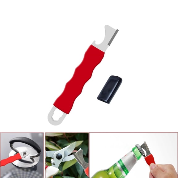 Durable Knife Sharpener,QZS Portable Quick Sharpener for Home,1Pack,Portable Quick Sharpener for Lawn Mower,Hedge Shears Pruners(Red)