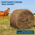 thumbnail image 1 of Durable Knotless Nylon Slow Feeder, Reduces Hay Waste, Large Round Bale Hay Net for Horses, Heavy Gauge Knotless Slow Feed Hay Net with 2'' Holes, Perfect for Livestocks, Cattle, Sheep in Farms, 1 of 7