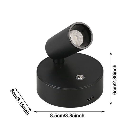 Durable LED light, Lights Indoor Rechargeable Spotlight Indoor 360° Rotate Wireless LED Uplighting Battery Powered Ceiling Spotlight for Artwork Painting Picture Lights Wall Light, Home Decor