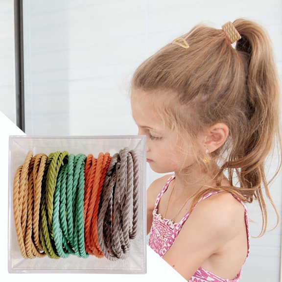 Durable Leather High Elasticity Hair Rope Binding for Women, 50pcs