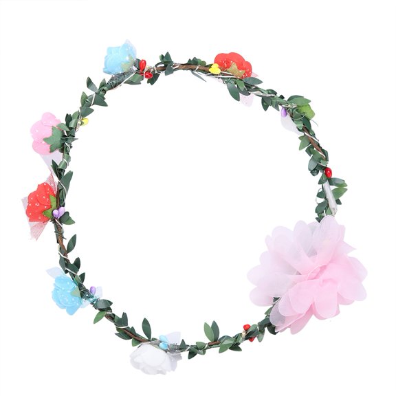 Durable Light Up Flower Crown LED Rose Flowers Lights Beautiful Lighting Hair Wreath Colorful
