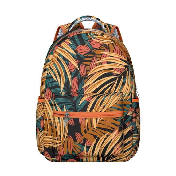 Durable Lightweight Backpack with Hawaii Tropical Wind Palm Leaves Pattern: Perfect Gift for Students, Laptop Daypack for High School, College, Large Capacity Campus Commute